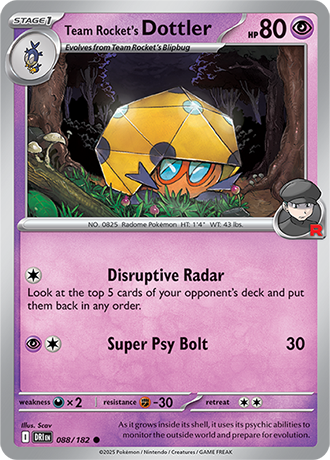 088/182 - Team Rocket's Dottler