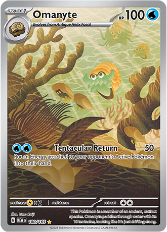 180/165 - Omanyte (Illustration Rare)