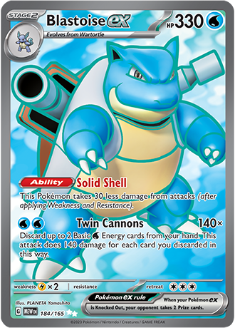 184/165 - Blastoise Ex (Ultra Rare)