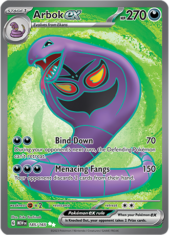 185/165 - Arbok Ex (Ultra Rare)