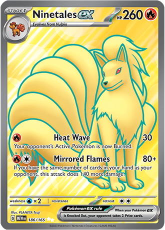 186/165 - Ninetales Ex (Ultra Rare)