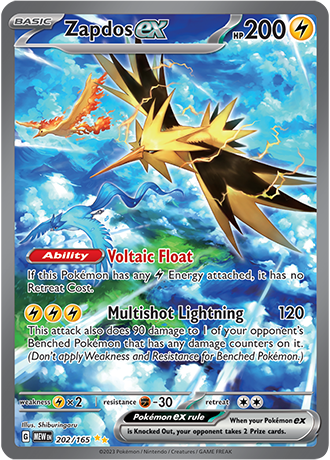 202/165 - Zapdos Ex (Special Illustration Rare)