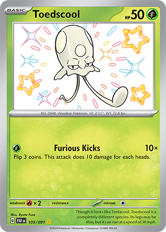 105/091 - Toedscool (Shiny Rare)