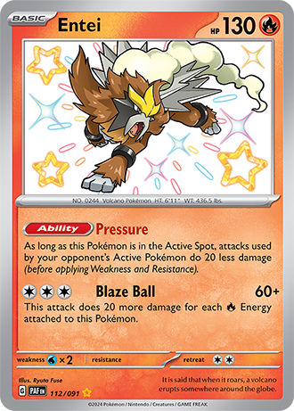 112/091 - Entei (Shiny Rare)