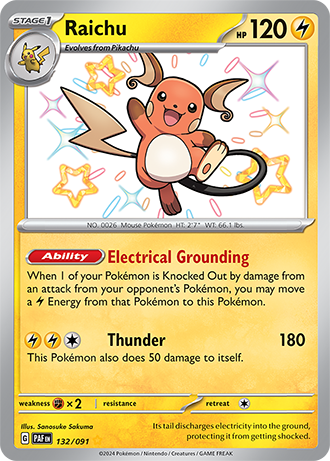 132/091 - Raichu (Shiny Rare)