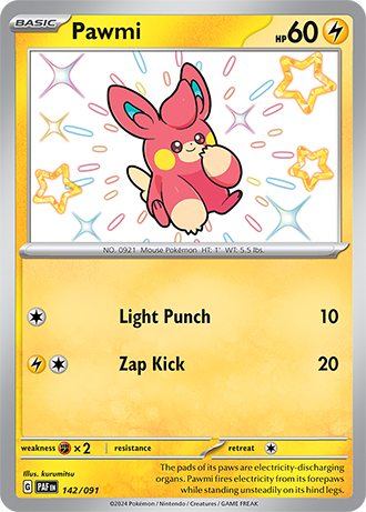 142/091 - Pawmi (Shiny Rare)