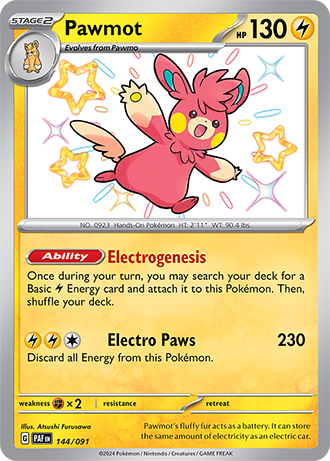 144/091 - Pawmot (Shiny Rare)