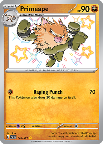 170/091 - Primeape (Shiny Rare)