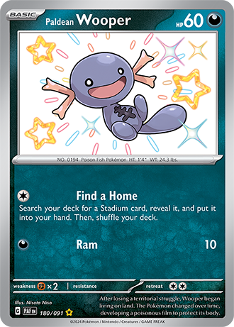 180/091 - Paldean Wooper (Shiny Rare)