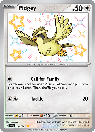 196/091 - Pidgey (Shiny Rare)