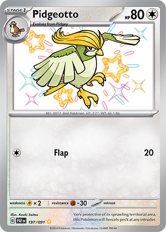 197/091 - Pidgeotto (Shiny Rare)