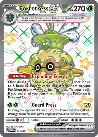 212/091 - Forretress Ex (Ultra Shiny Rare)