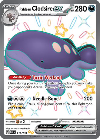 219/091 - Paldean Clodsire Ex (Ultra Shiny Rare)