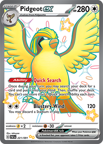 221/091 - Pidgeot Ex (Ultra Shiny Rare)