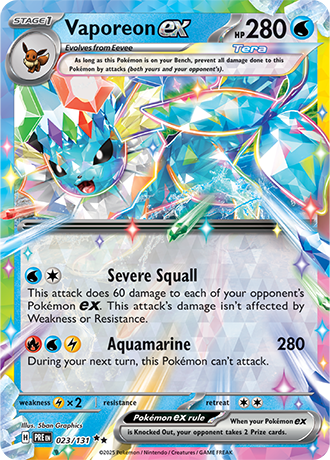 023/131 - Vaporeon Ex