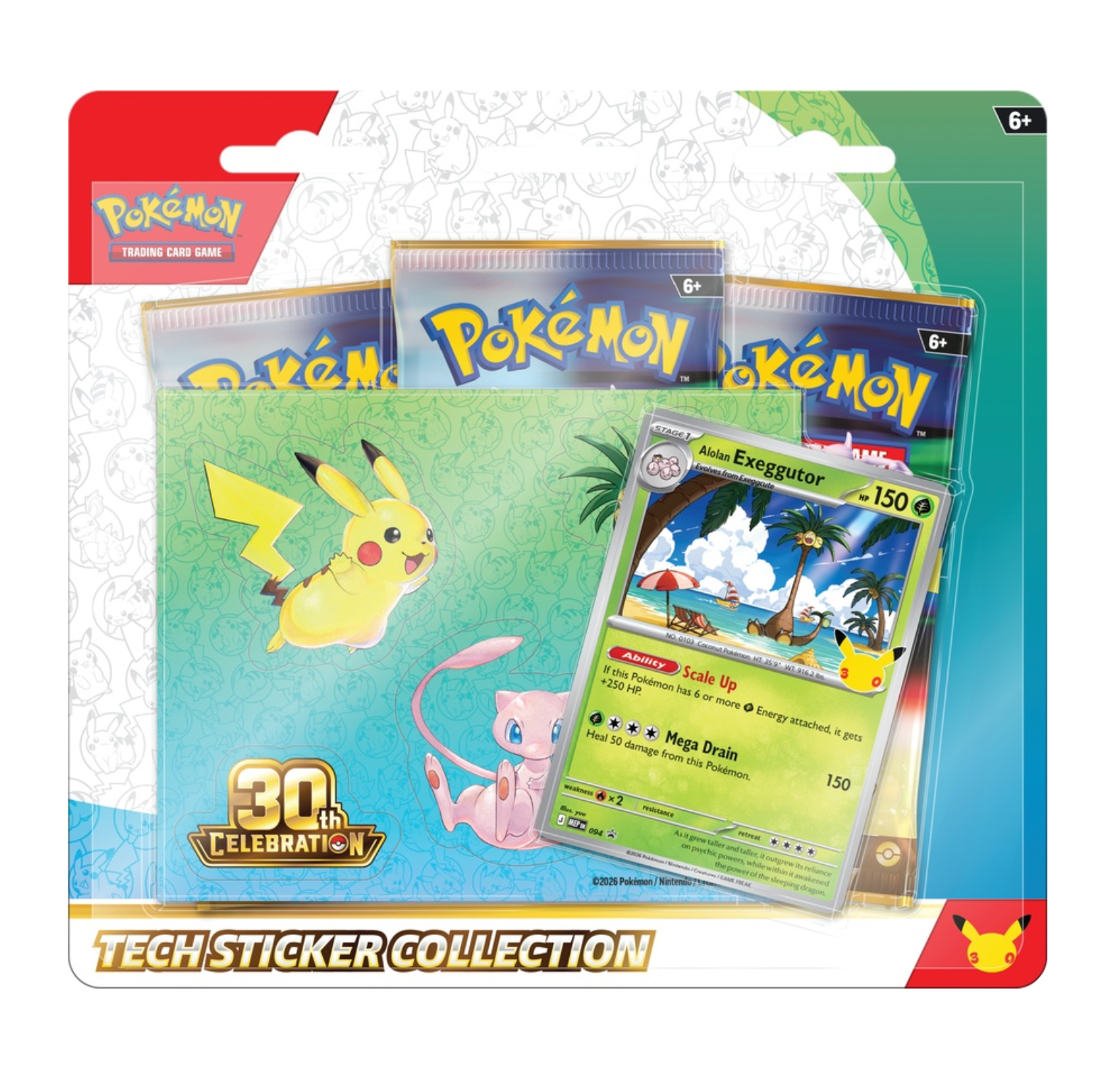 Pokemon TCG - 30th Celebration Tech Sticker Collection - Alolan Exeggutor