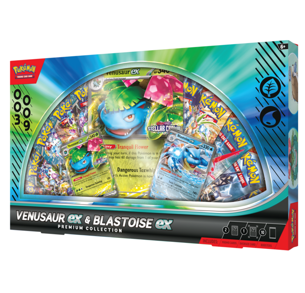 Pokemon TCG: Venusaur EX & Blastoise EX Premium Collection Box