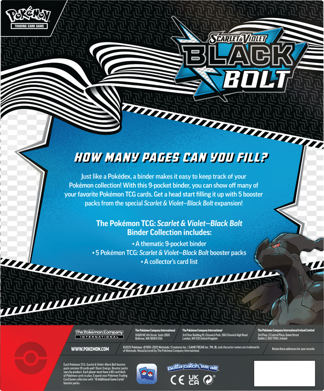 Pokemon TCG: Black Bolt Binder Collection