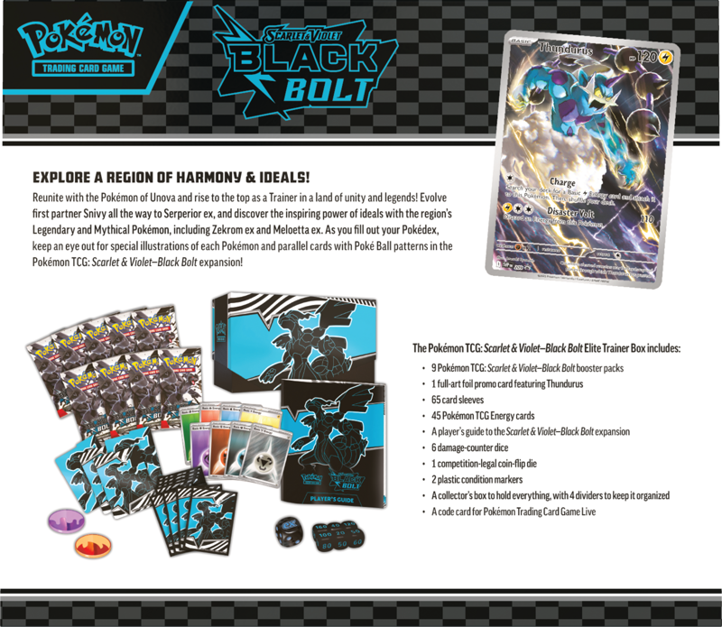 Pokemon Scarlet & Violet Black Bolt Elite Trainer Box